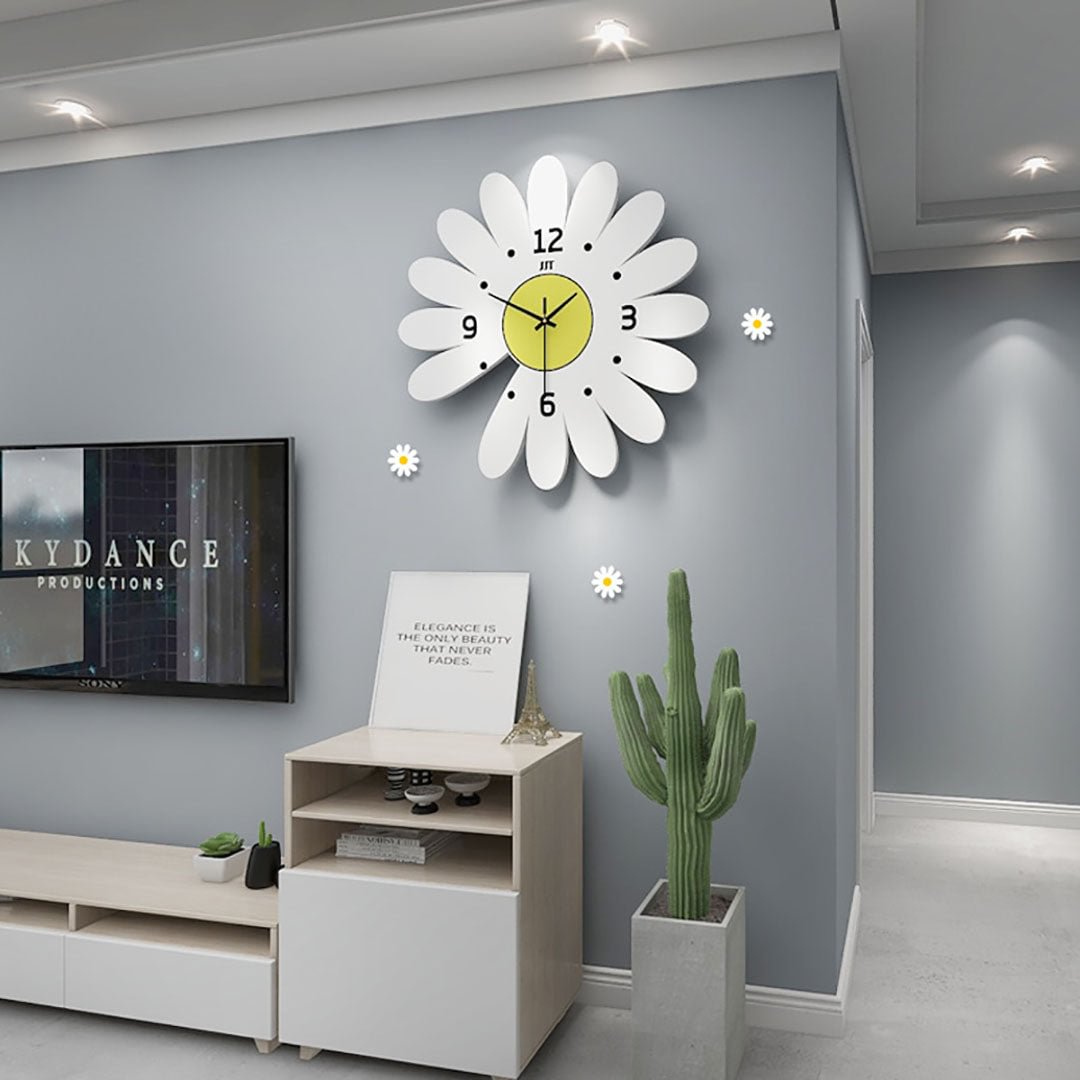 Daisy Clock With Wall Sticker