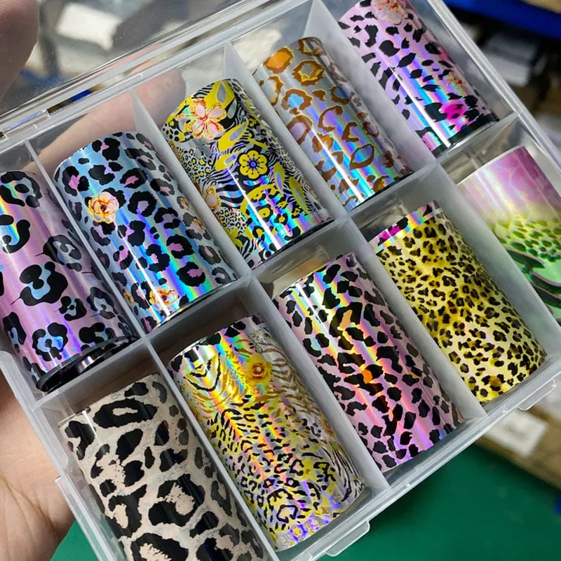 Tortoiseshell Amber Nails Tortoise Shell Nail Art Foil Leopard Pattern Transfer Decals Wraps Tips Stickers Manicure Decorations-Nail Inspo