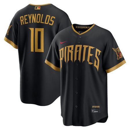 Men's Pittsburgh Pirates #10 Bryan Reynolds Black 2026 City Connect Stitched Jersey