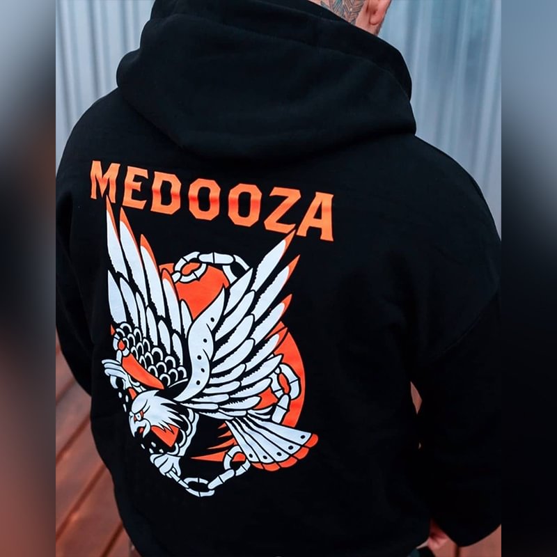 Men's Medooza Owl Printed Fashion Hoodie -  