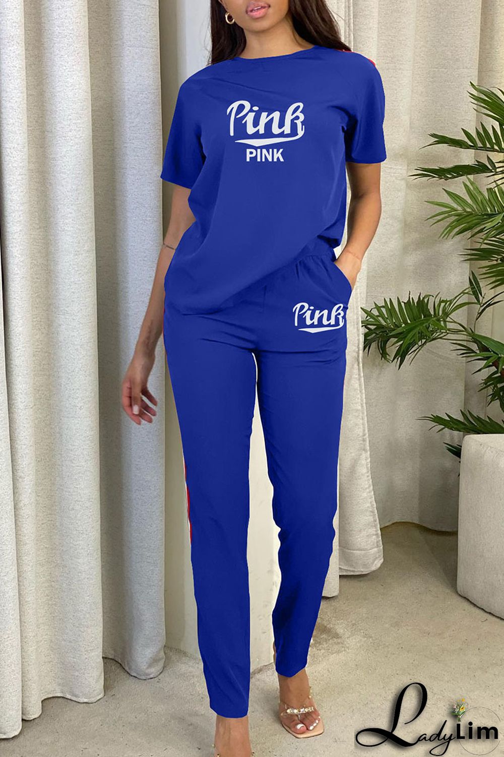 Grey Casual Print Patchwork O Neck Short Sleeve Two Pieces