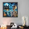 5D DIY teilweise speziell geformter Bohrer Halloween Skelett Diamantmalerei 30x30cm