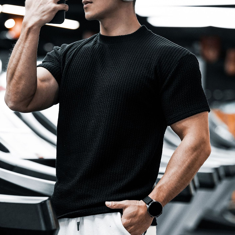 Men's Gym Stretch Breathable Sports Casual T-shirt-inspireuse