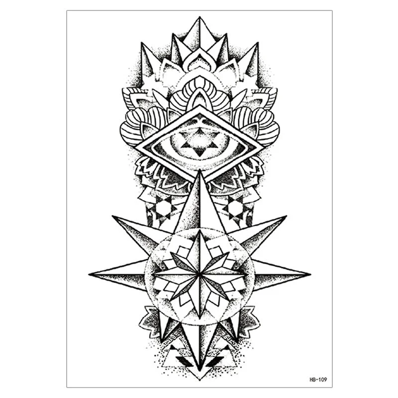 Waterproof TemporaryTattoo Sticker For Men Women Tiger Wolf Death Skull Temporary Tattoo Fake Henna Skeleton King Animal Tatoo