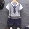 Kid Boy Formal Infant Striped 2 Pcs Sets
