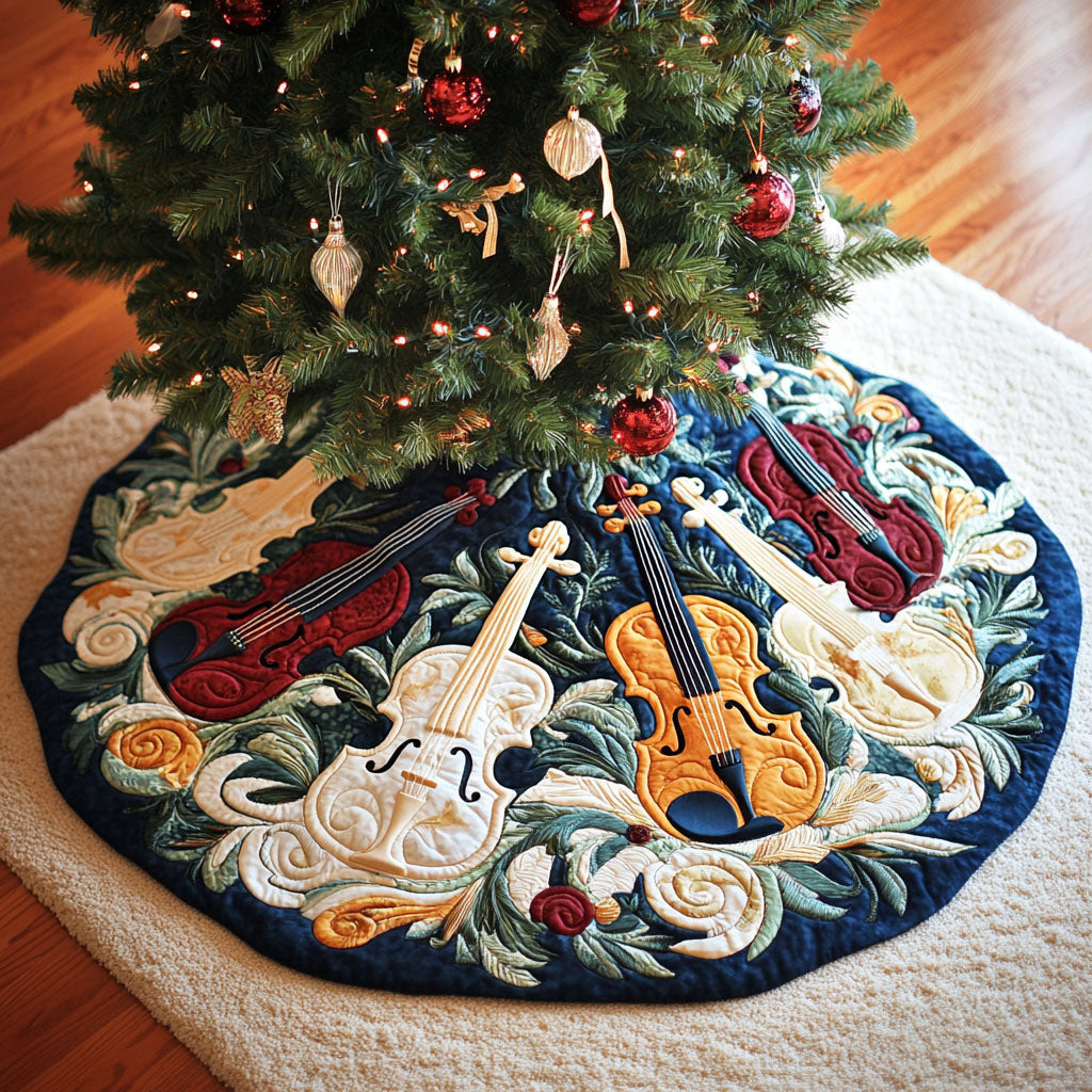 Music of the Loom Quilted Christmas Tree Skirt NCU0PT2836