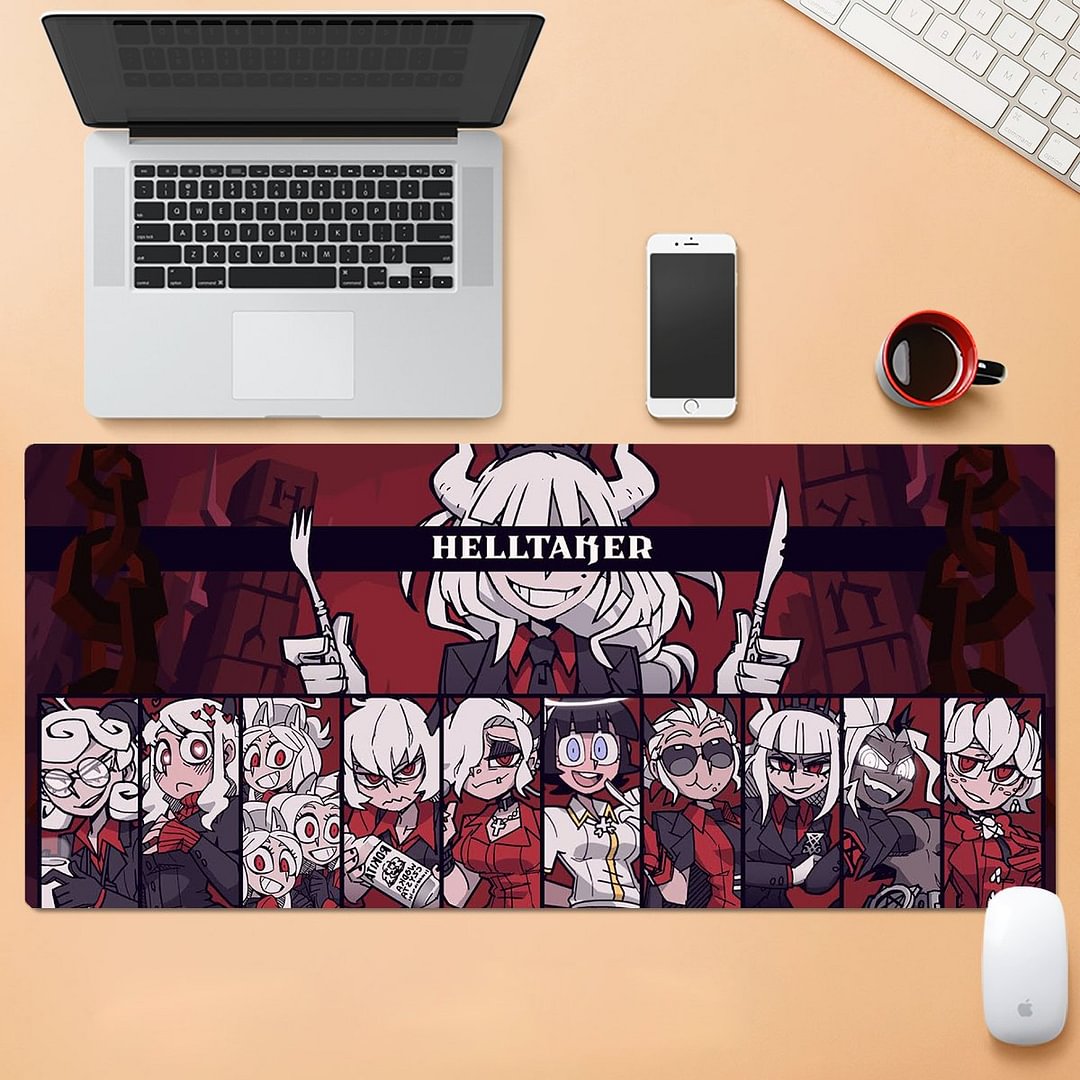 Helltaker Large Mouse Pad Extended Mouse Pad for Game Office Home Use