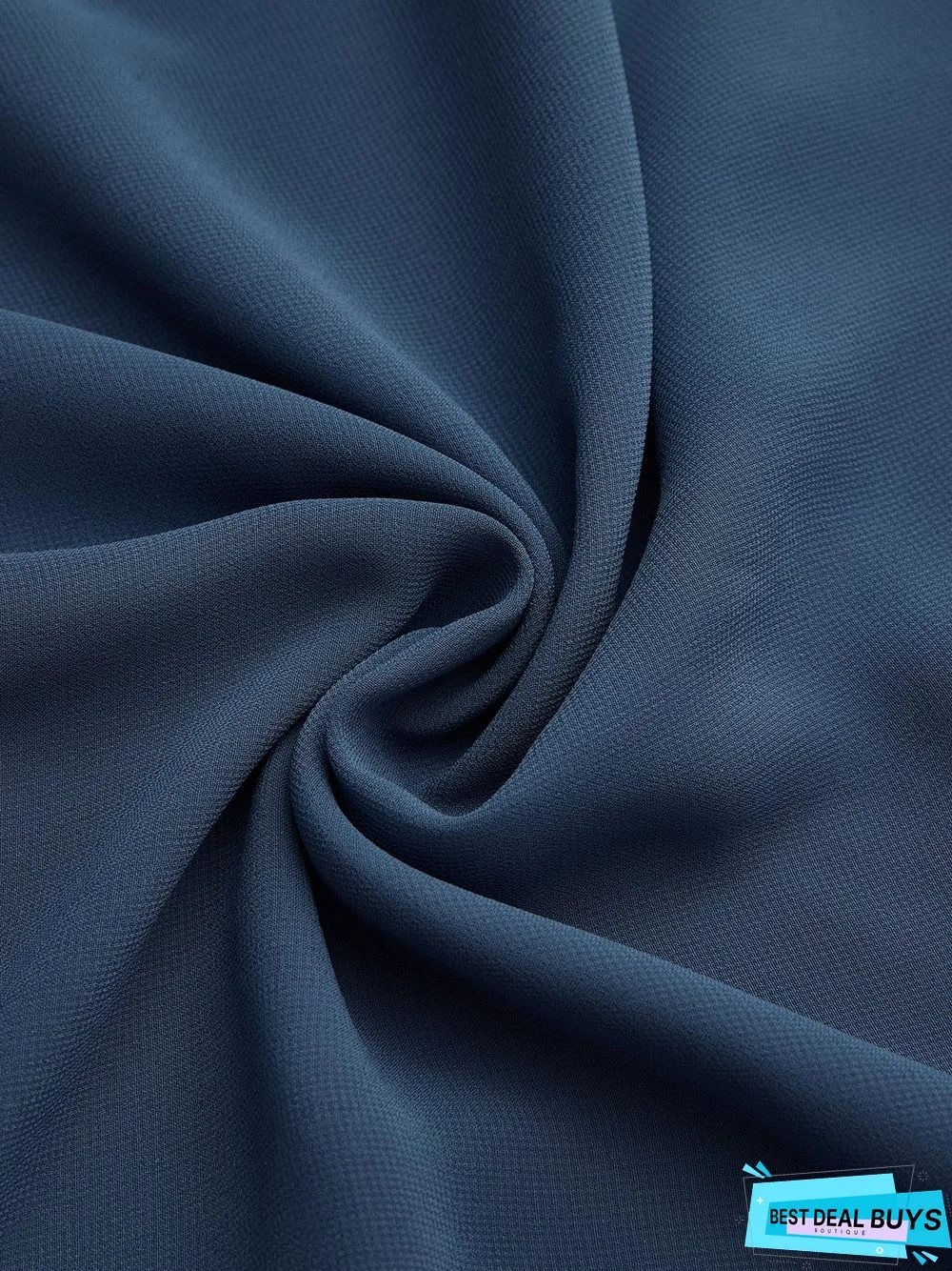 Plain Elegant Autumn Swing Crew Neck Holiday Midi Dress for Women