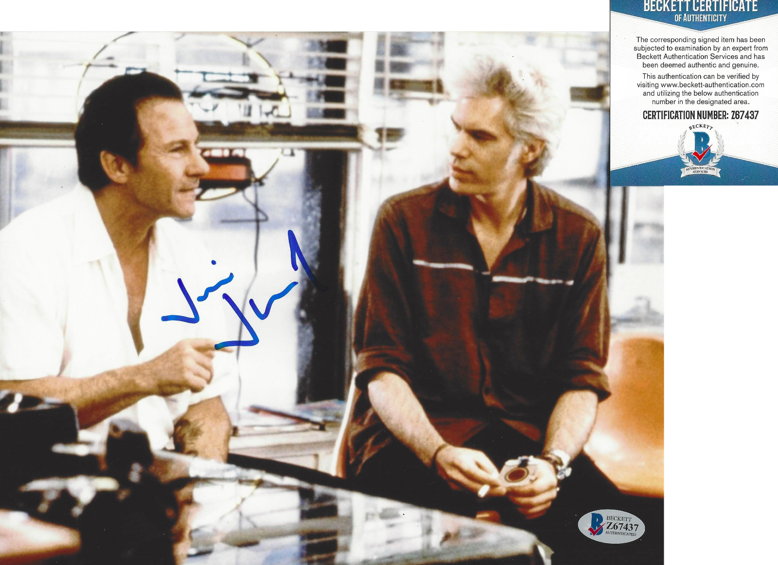 DIRECTOR JIM JARMUSCH SIGNED 'BLUE IN THE FACE' 8x10 MOVIE Photo Poster painting BECKETT COA BAS