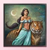 >SALE<Full Embroidery Cotton Thread 11CT Printed Princess Jasmine Cross Stitch 40x40cm