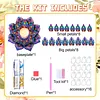 Peinture en diamant en 5D DIY d&eacute;coration acrylique de bureau, bougeoirs fleurs, d&eacute;coration de bureau artisanale pour adultes d&eacute;butants (Purple Lotus-A)