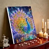 Framed Diamond Painting - Special Shaped - Peacock (25x25cm)