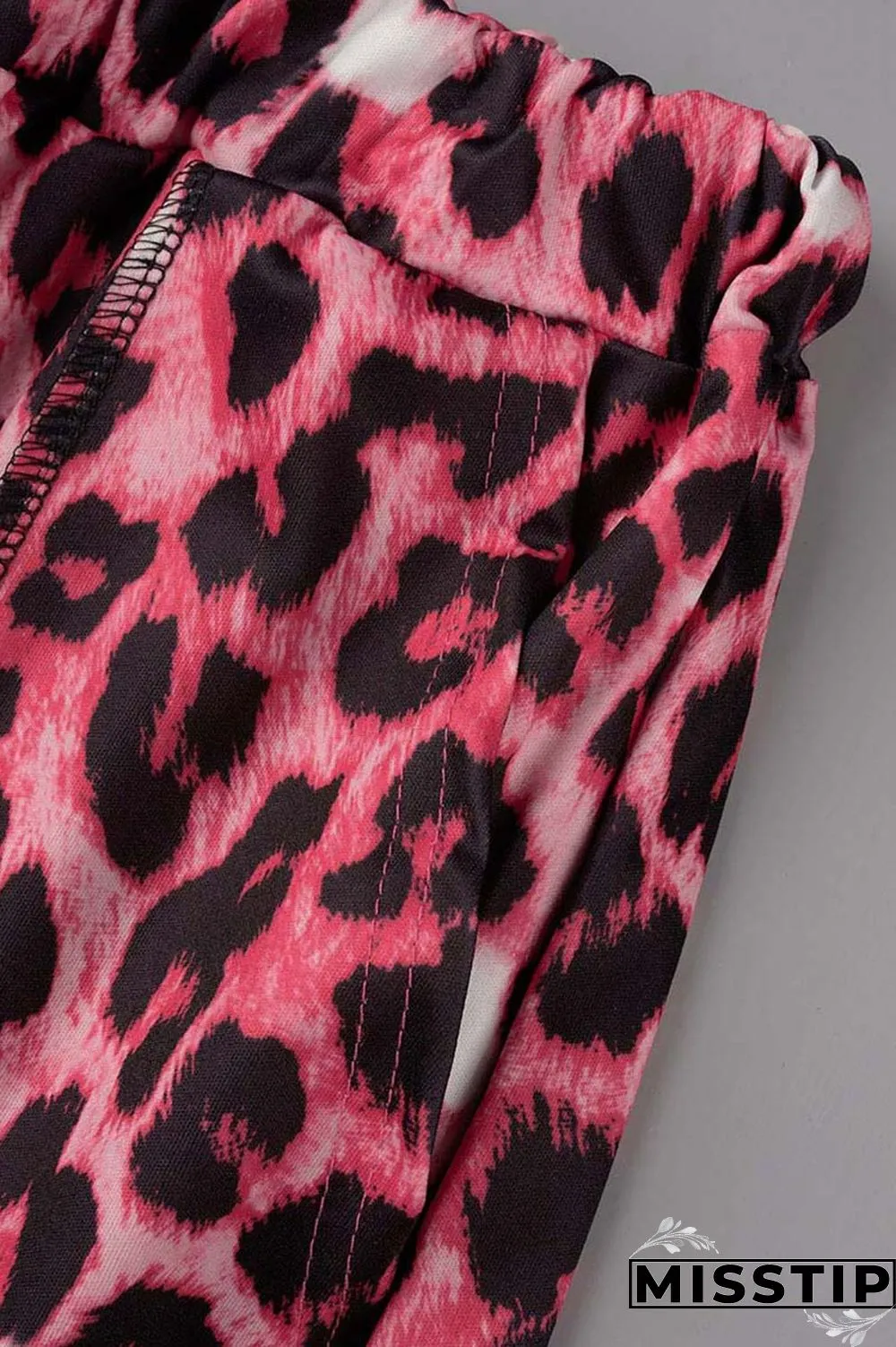 Brown Sexy Casual Print Leopard Basic U Neck Sleeveless Two Pieces