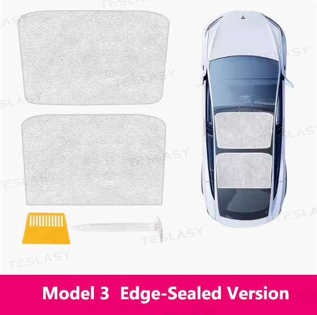 Tesla Model 3/Y/Model 3 Highland Electrostatic Adsorption Sunshade Sunroof Sunshade