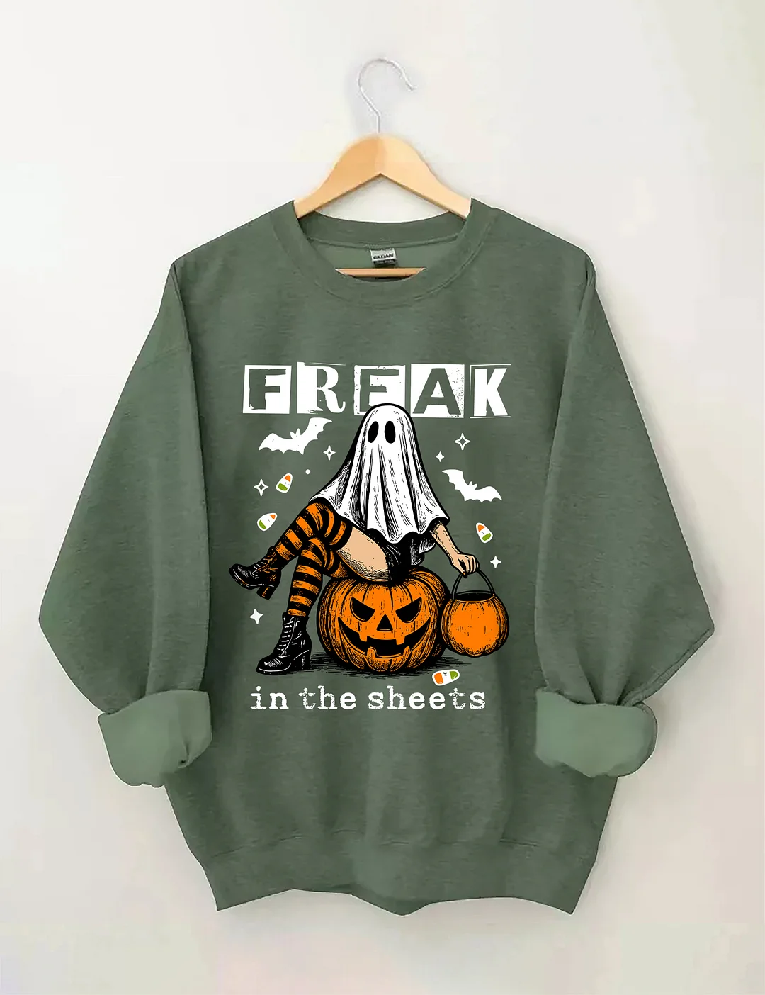 Funny Freak In The Sheets Ghost Girl Sweatshirt