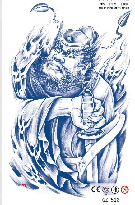 Temporary Waterproof Tattoos Stickers Christian Buddhism Taoism Pray Juice Ink Lasting Men Women Chest Body Arm Fake Tatoo DIY