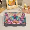 (US Local)Diamond Painting Storage Box DIY 5D Diamond Painting Jewelry Box (Butterfly A)