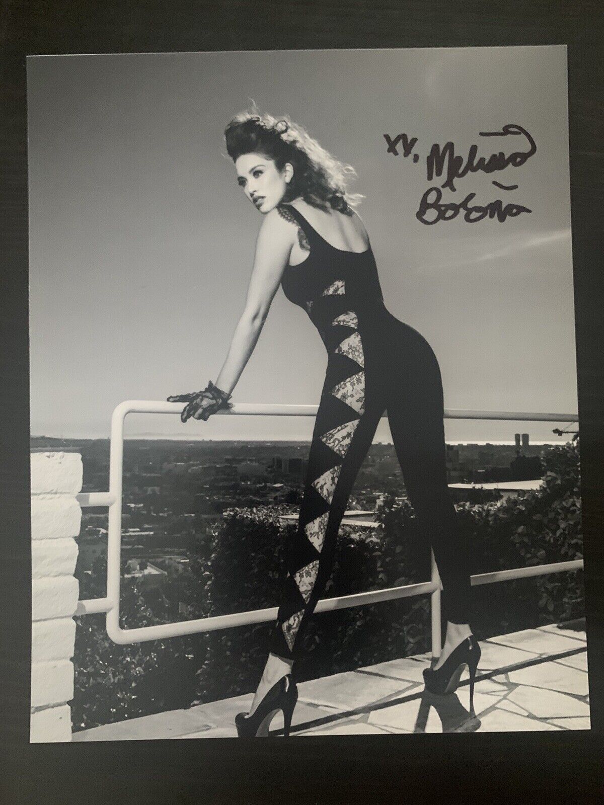 MELISSA BOLONA signed 8X10 Photo Poster painting Actress Model The Hurricane Heist Autographed