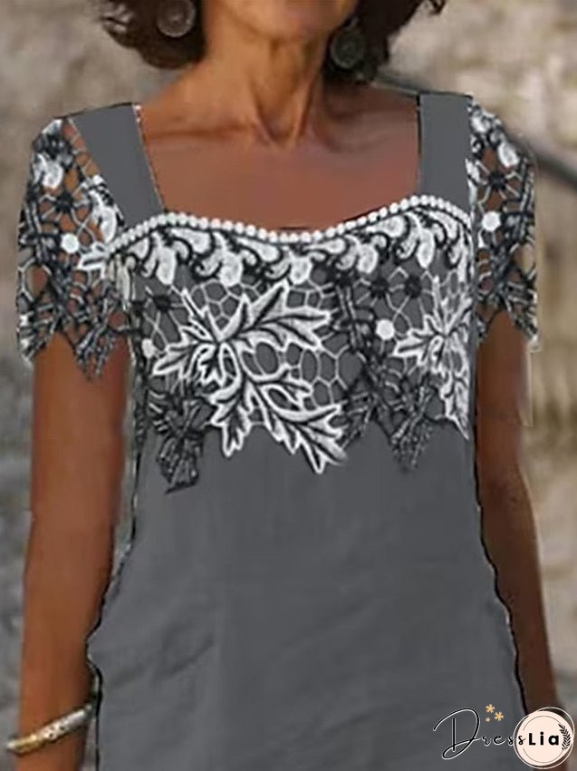 Women's Casual Dress Cotton Linen Dress Shift Dress Midi Dress Cotton Blend Fashion Modern Outdoor Daily Vacation