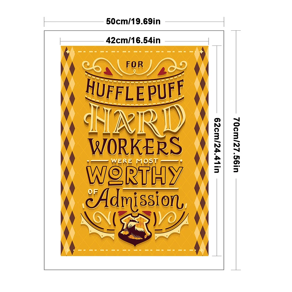 Full Embroidery cotton 11CT Print Harry Potter Academy Cross Stitch 50x70cm