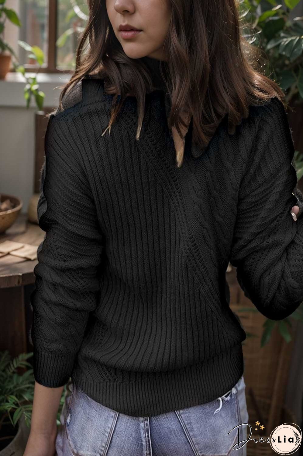 casual ribbed button decor asymmetrical hem long sleeve t shirt