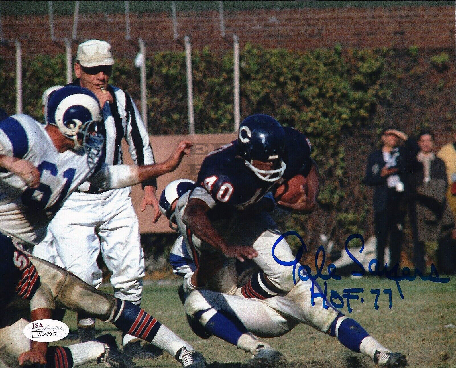 GALE SAYERS HOF 77 Bears. Signed Autographed 8x10 Photo Poster painting Reprint