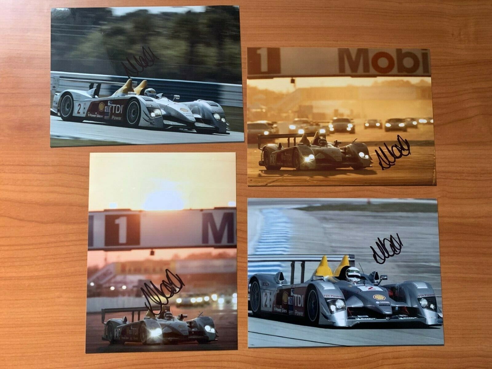 Alan McNish Audi R10 4 x Hand Signed Autographs Le Mans LMP1 Kristensen Capello