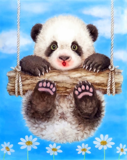 

Adorable Panda – Paint By Numbers - 40*50CM, 501 Original