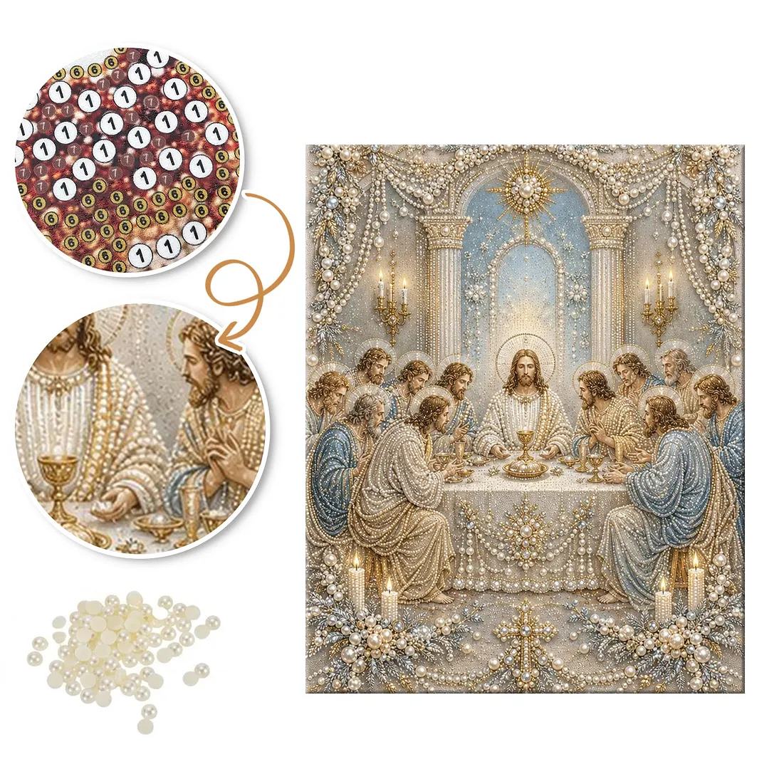 Golden Arch Last Supper - Pearls Painting