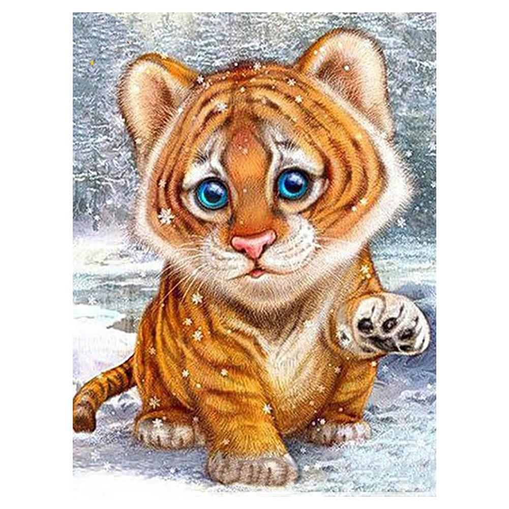 

20*25CM - Little Tiger - Round Drill Diamond Painting, 501 Original