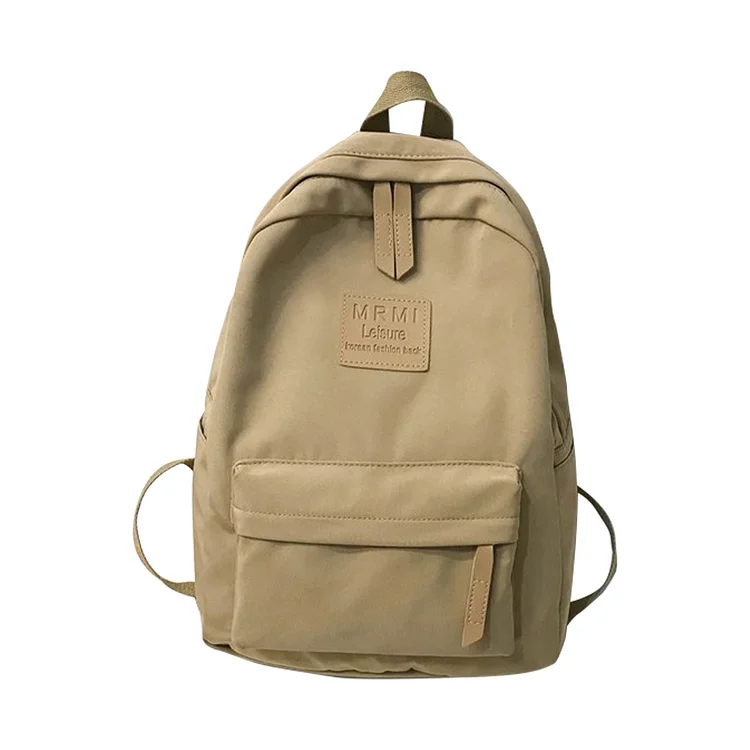 Women Book Bags Fashion Simple Laptop Backpacks Girl Student Backpack (Khaki)
