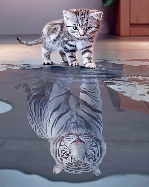 

Kitty Tiger – Paint By Numbers - 40*50CM, 501 Original