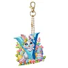 (US Local)PET Double Sided Special Shaped Easter Alphabet DIY Diamond Painting Keychain