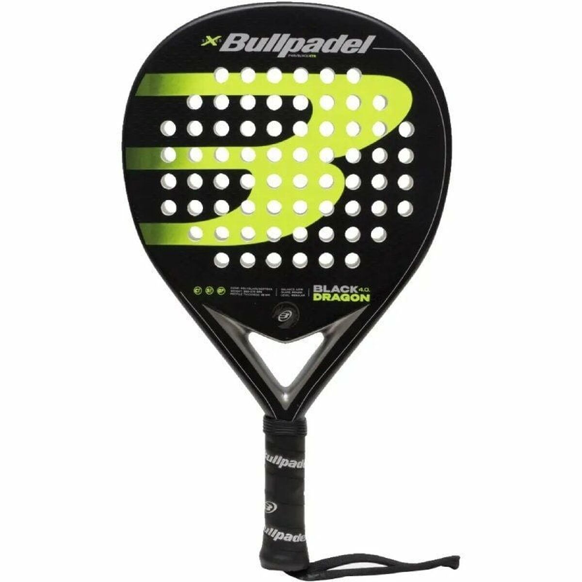 Padel Racket Bullpadel Black Dragon 4.0 Black