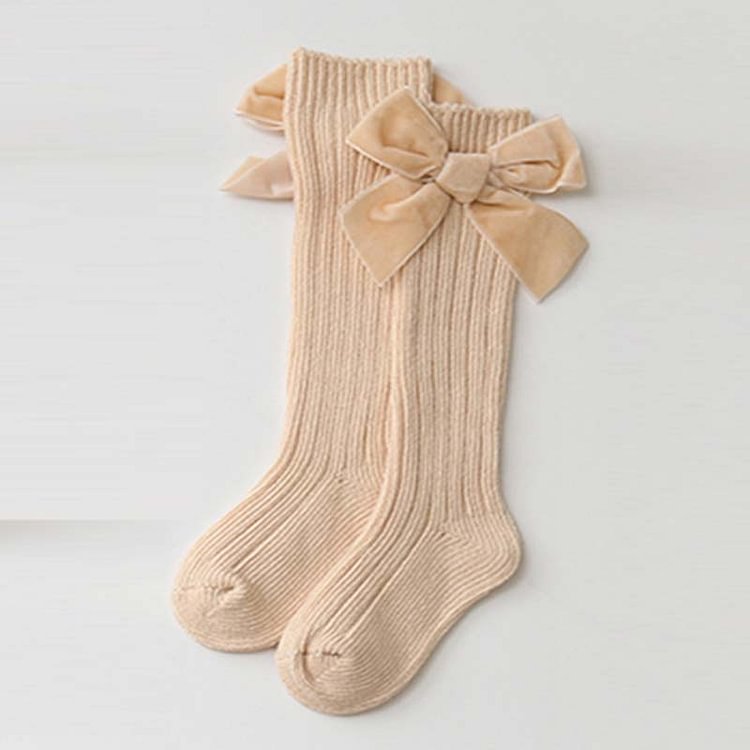 Baby Solod Color Bowknot Socks