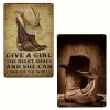 2PCS Cowboy Boots - Vintage Metal Signs Set - 20*30cm/30*40cm - Western