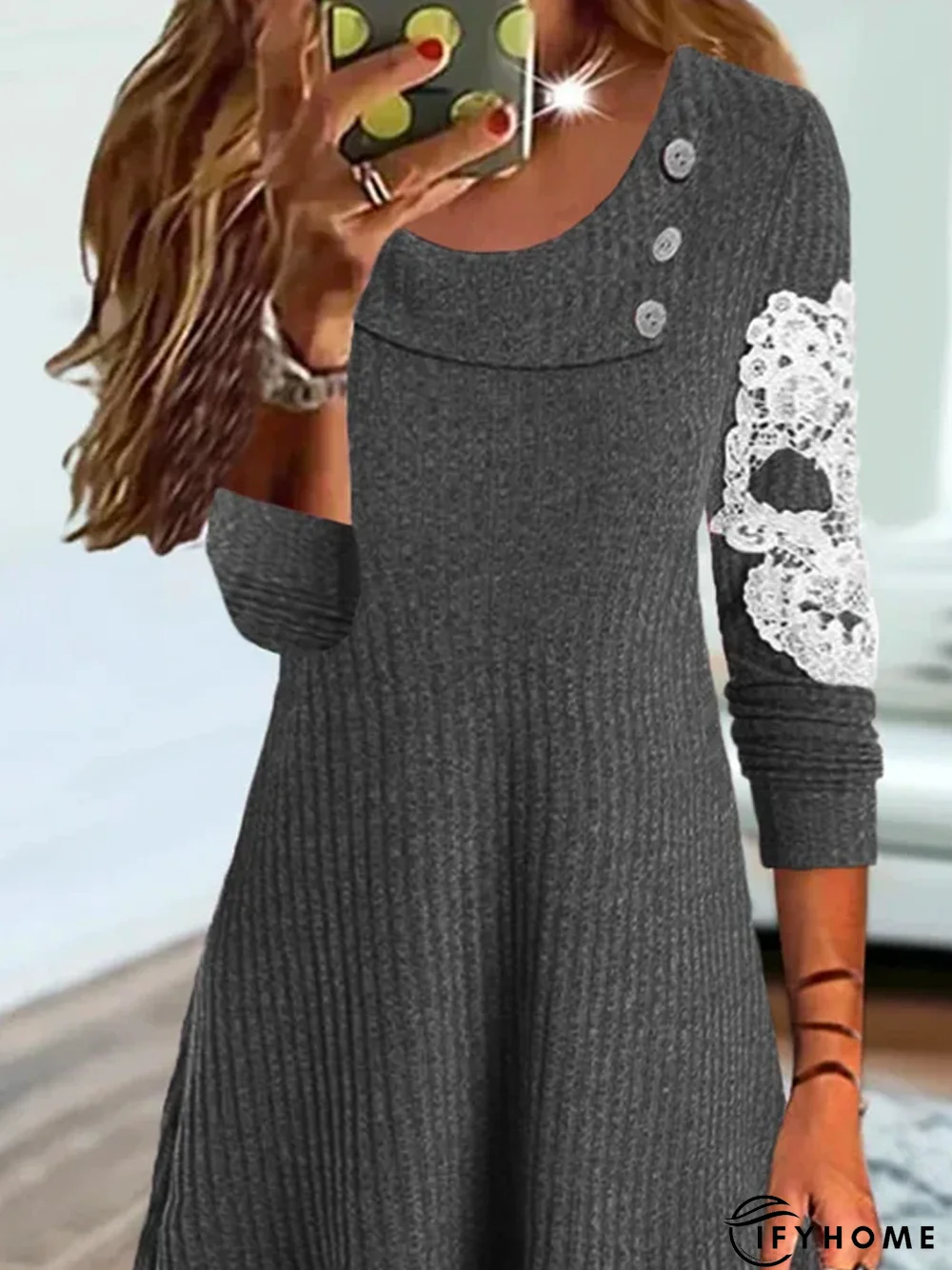 Asymmetrical Knitted Casual Dress | IFYHOME