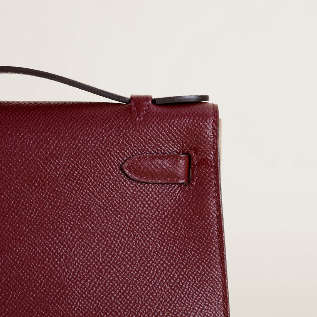 Kelly pochette Epsom 55 Rouge H GHW