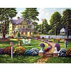 Diamond Painting-DIY Full Round Drill House Garden(50*40cm)