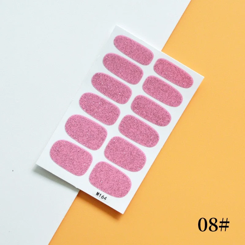 New Designs Full Cover Nail Stickers Fashion Flowers Nail Sticker Set Self Adhesive Manicure Decoracion Nail Strips-Nail Inspo