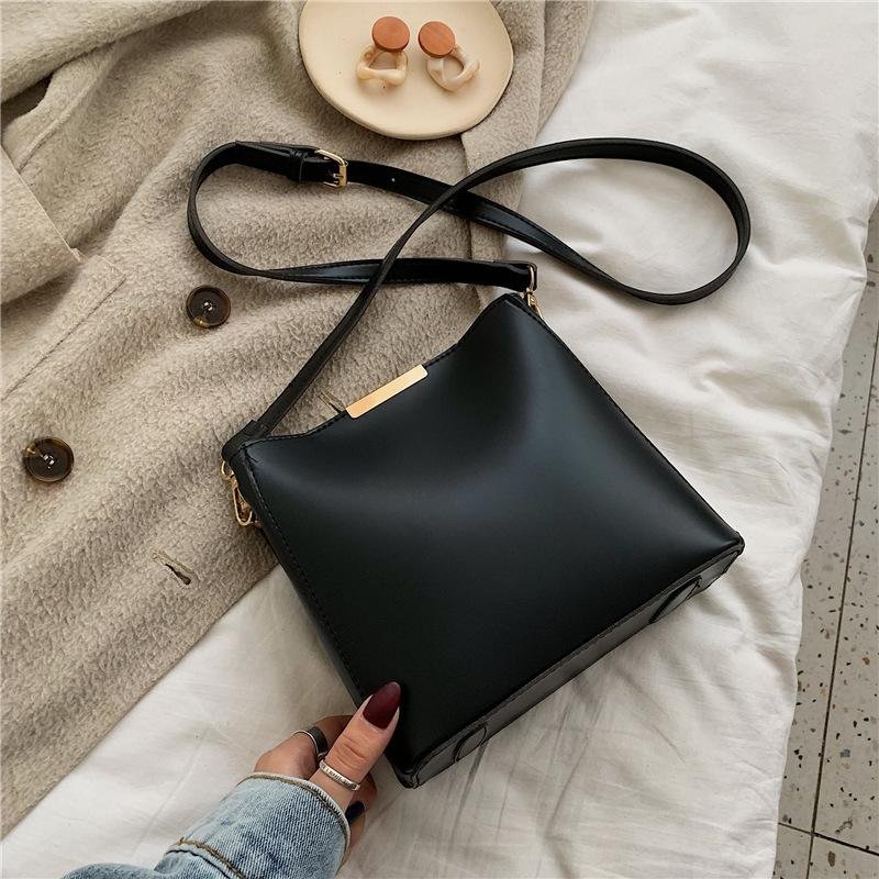 2021 Hundred and one solid color bucket bag
