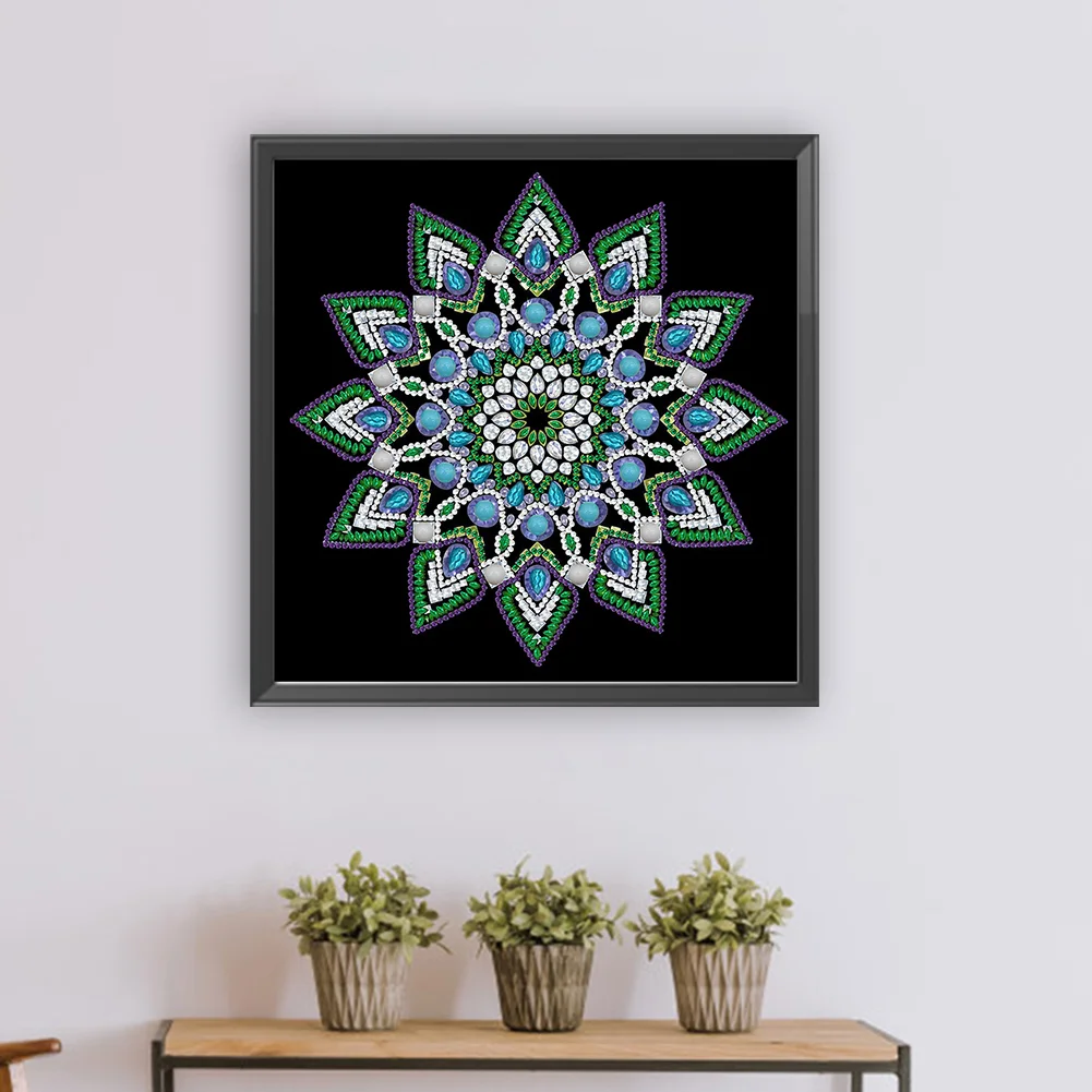 Diamond Painting - Partial Special Shaped Drill - Mandala(Canvas|30*30cm)