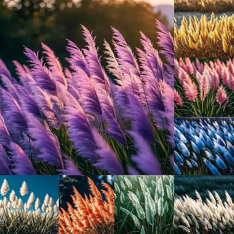 🌈Mix Pampas Grass Seeds Heirloom Ornamental Grass SeedsRare Plants Decor Garden🌈