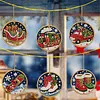 6pcs/set DIY Diamond Special Shape Pearl Art Hanging Wooden Christmas Tree Ornament Kit