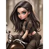 >SALE<5D DIY Full Round Drill Diamond Painting Curly Haired Big Eyed Girl Decor30x40cm