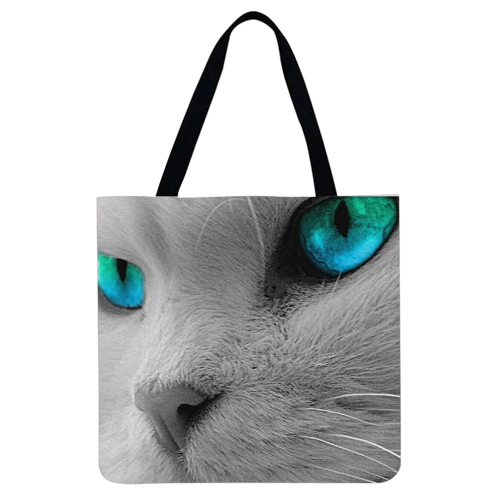 Linen Tote Bag -  Cat