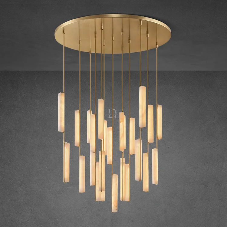 Aerie Alabaster Round Chandelier 56" Vjlight