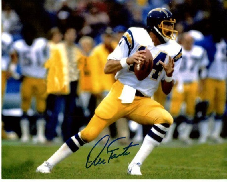 Dan fouts signed autographed nfl san diego chargers Photo Poster painting