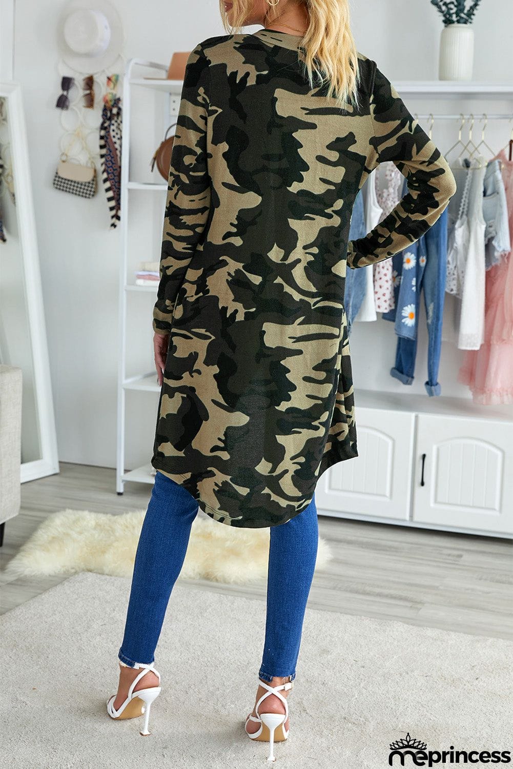 Print Long Cardigan