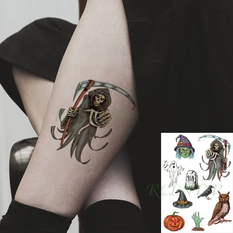 Waterproof Temporary Tattoo Sticker Tribal totem band Fake Tatto Personality Flash Tatoo Waist Arm Foot Tato for Girl Women Men